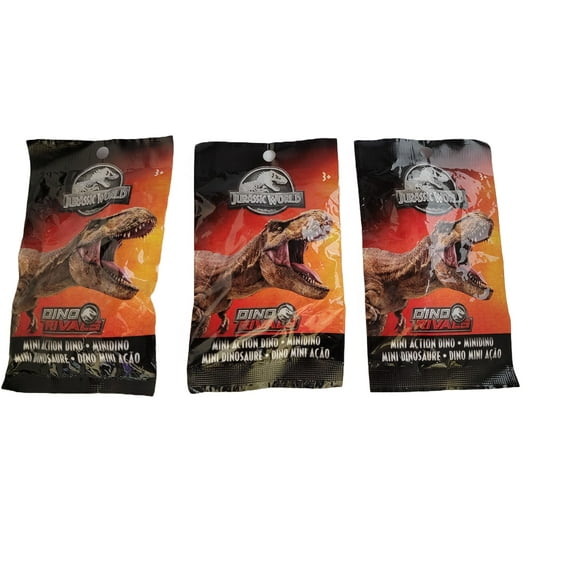 Jurassic World Dino Rivals Dinosaurs Minis Surprise Pack of Dinos Box (Pack of 3)