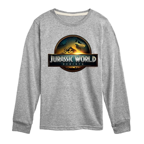 Jurassic World - Dinosaur Logo - Youth Boys Long Sleeve Graphic T-Shirt