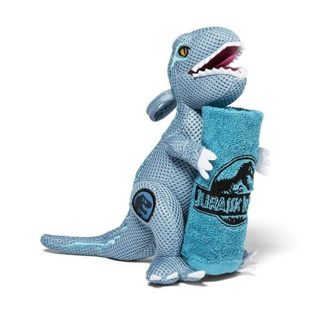 Jurassic World Dinosaur Plush Mesh Hugger and Washcloth 2-Piece Bath Buddy Set