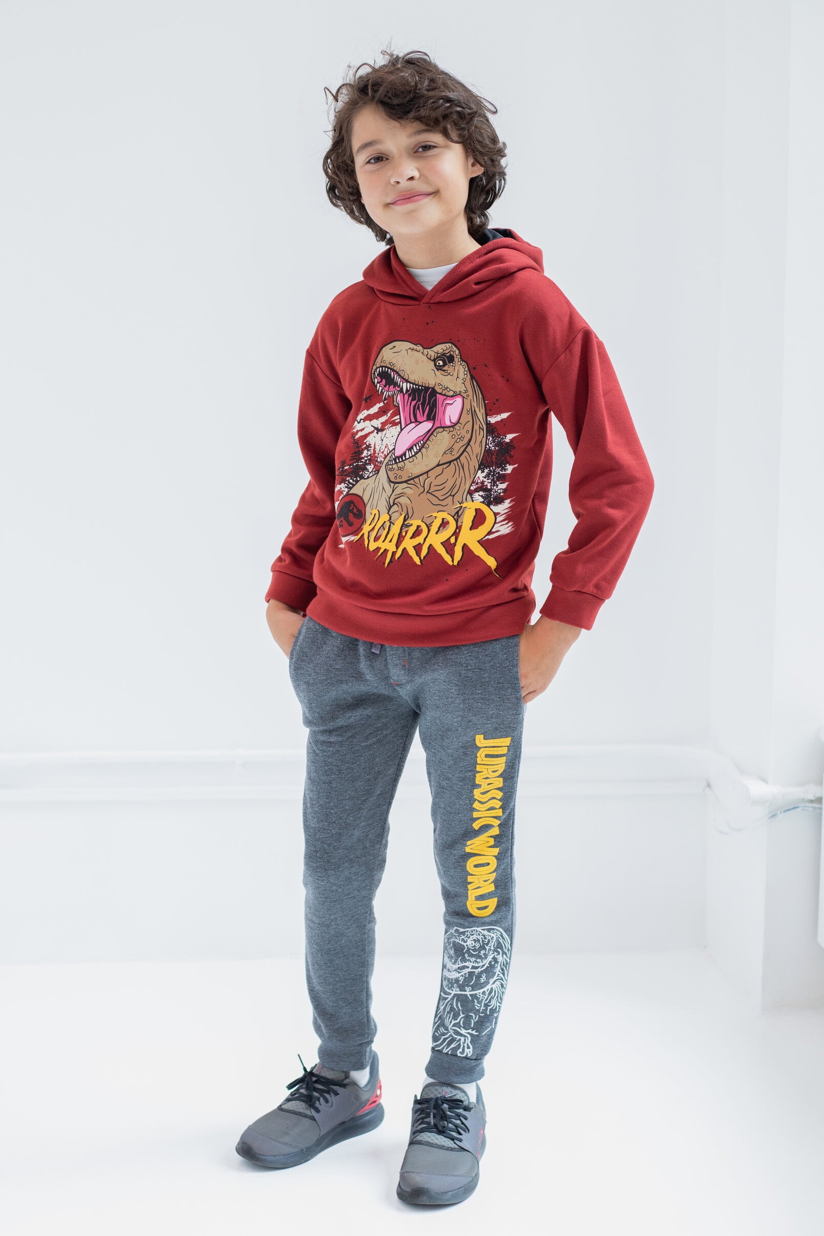 Jurassic World Felpa Con Cappuccio Per Bambino T-Rex – Pullover In Morbidissimo Tessuto – Verde Taglia 4T - 3