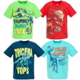 thumbnail image 1 of Jurassic World Dinosaur T-Rex Toddler Boys 4 Pack T-Shirts Toddler to Big Kid, 1 of 4