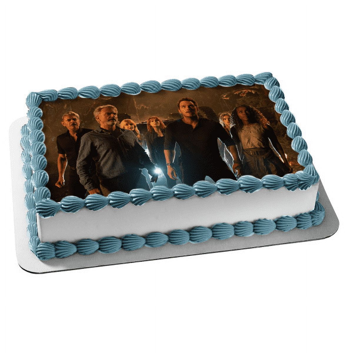Jurassic World: Dominion Alan Owen Kayla and Claire Edible Cake Topper Image ABPID56386