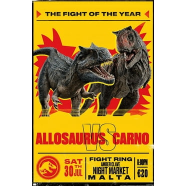 Jurassic World: Dominion - Allosaurus Vs Carno Wall Poster, 22.375" x 34"