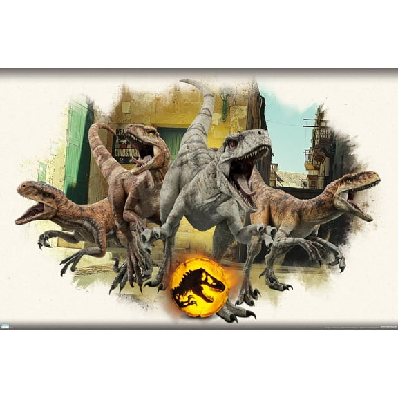 Jurassic World: Dominion - Atrociraptors Focal Wall Poster, 22.375" x 34"