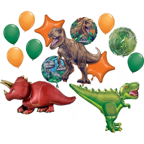 Jurassic World Dominion Birthday Party Supplies Jurassic Park Theme Dinosaur Balloon Bouquet Decorations