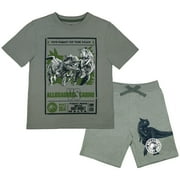 JURASSIC WORLD Dominion Boys, T-Shirt, and Shorts, 2-pack Clothes Set (Sizes 2T-18)