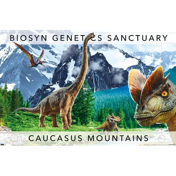 Jurassic World: Dominion - Caucasus Mountains Group Wall Poster, 22.375" x 34"