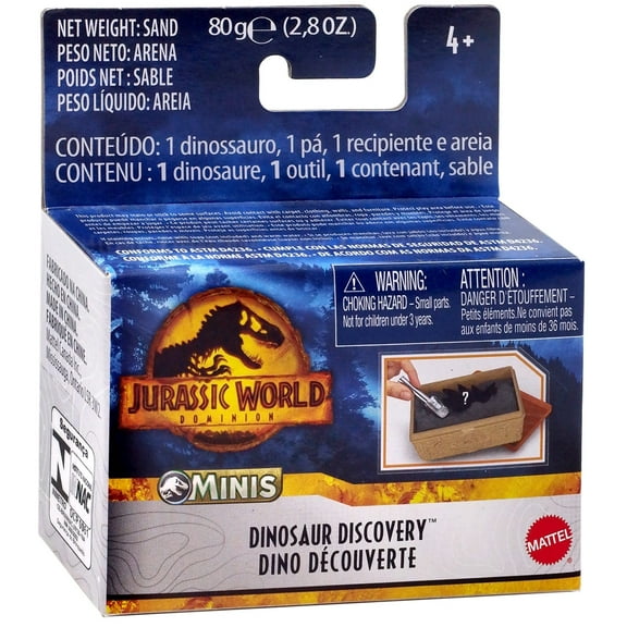 Jurassic World Dominion Dig-Scovery Discovery Pack (Sand & 1 RANDOM Dinosaur Figure (Or 2 Smaller Dinos))