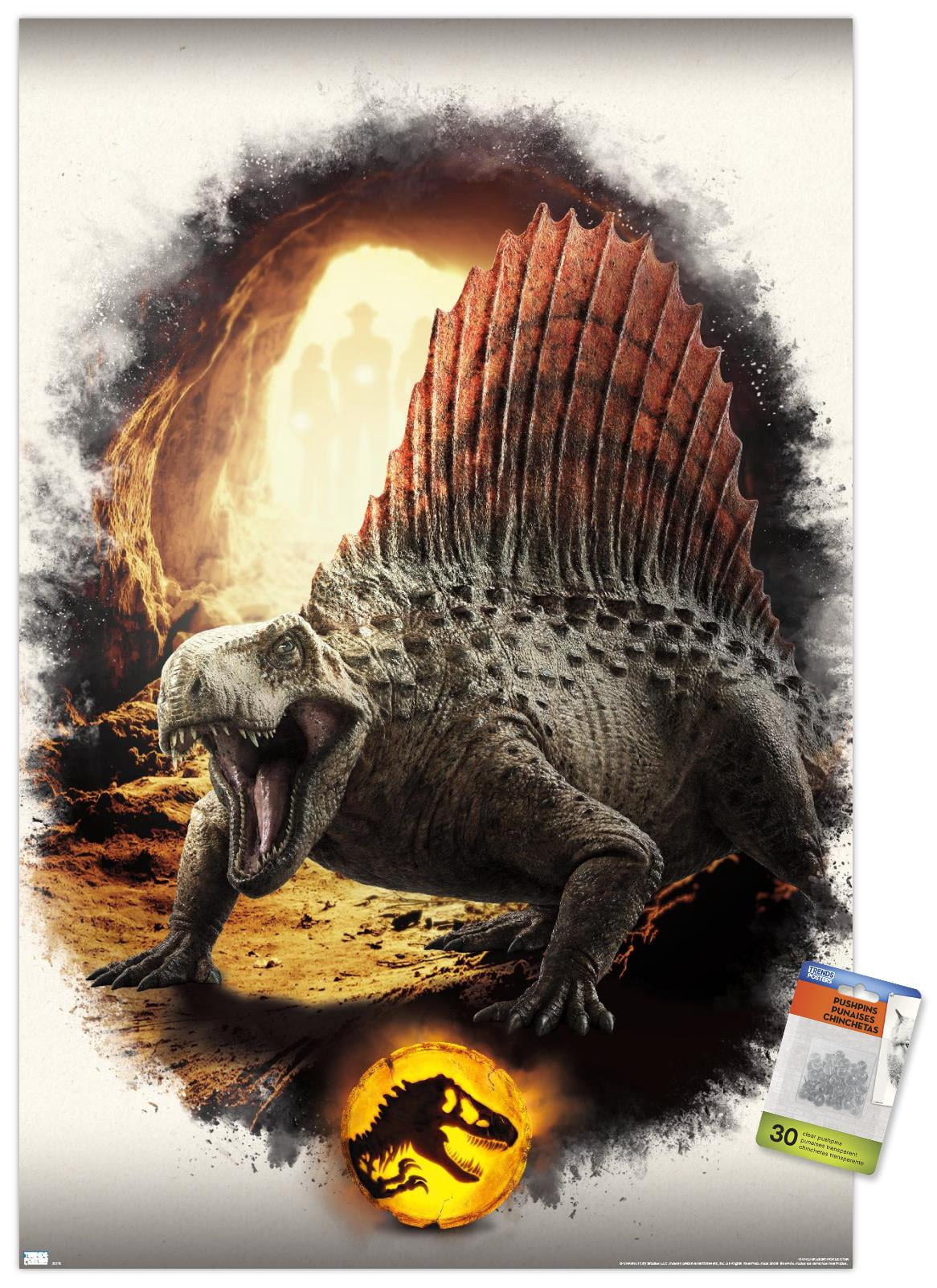 Jurassic World: Dominion - Dimetrodon Focal Wall Poster with Pushpins, 22.375" x 34"