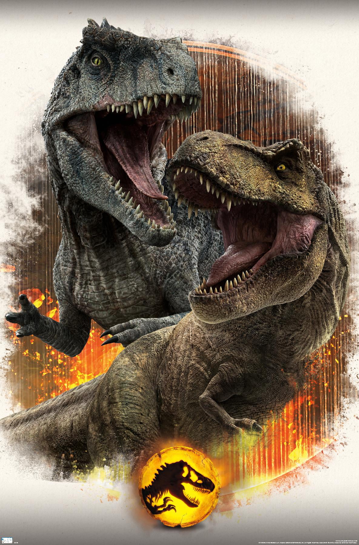 Jurassic World: Dominion - Giga Vs T. Rex Wall Poster, 14.725 x 22.375 