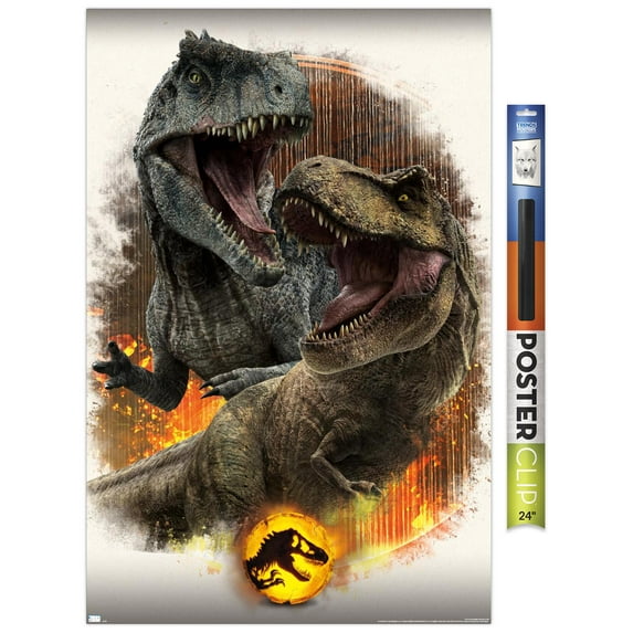 Jurassic World: Dominion - Giga Vs T. Rex Wall Poster, 22.375" x 34"