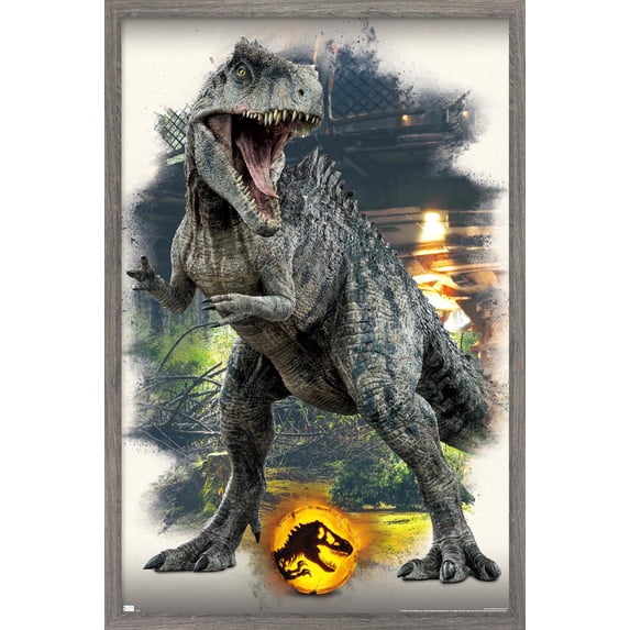 Jurassic World: Dominion - Giganotosaurus Focal Wall Poster, 22.375" x 34" Framed