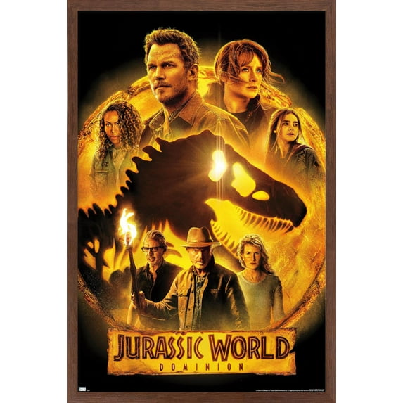 Jurassic World: Dominion - Group One Sheet Wall Poster, 22.375" x 34" Framed