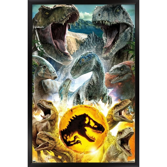 Jurassic World: Dominion - Group Wall Poster, 22.375" x 34" Framed