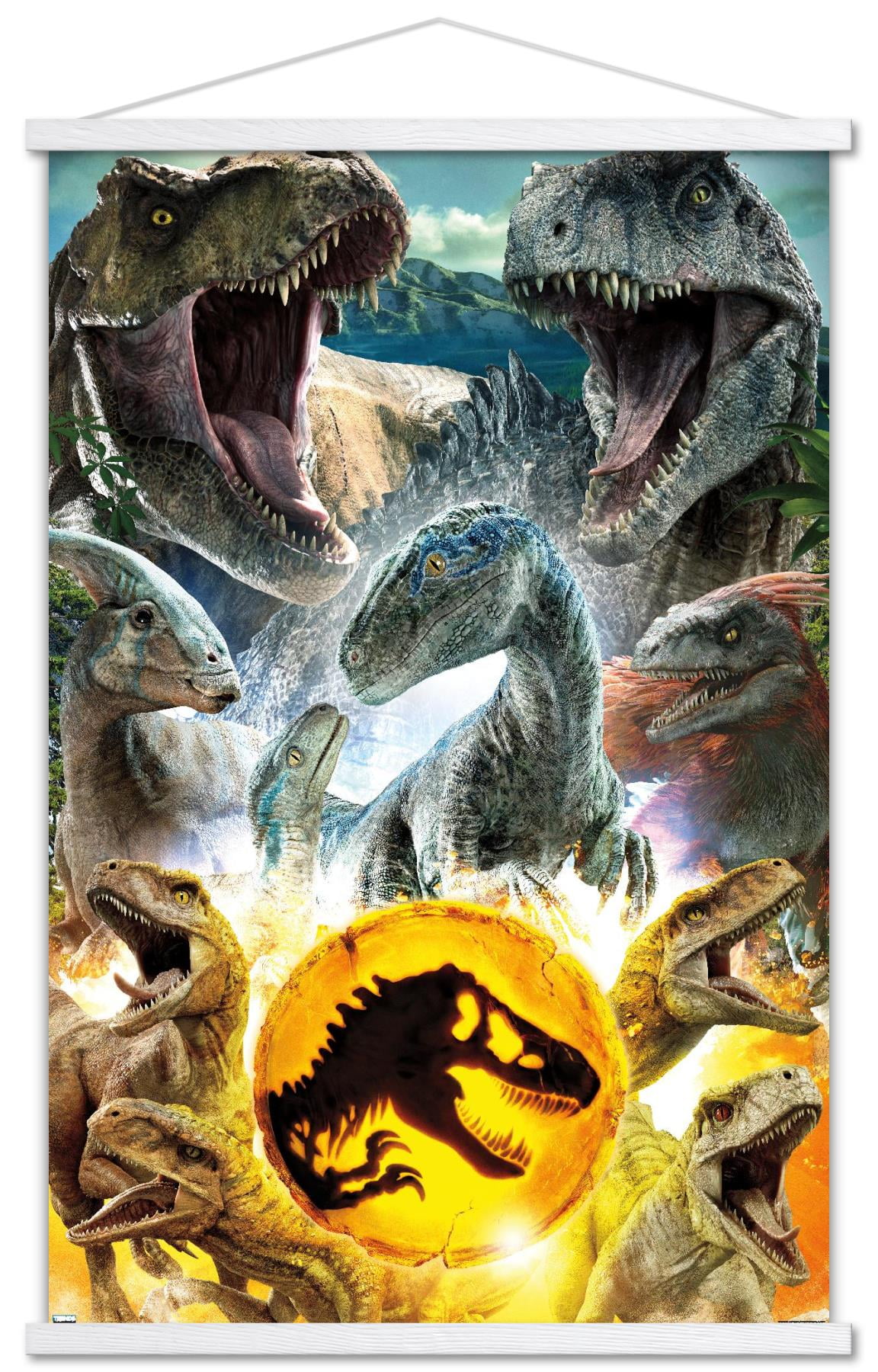 レア★JURASSIC 5 / POWER IN NUMBER プロモポスター Jurassic World: Dominion - Group Wall Poster with Push Pins