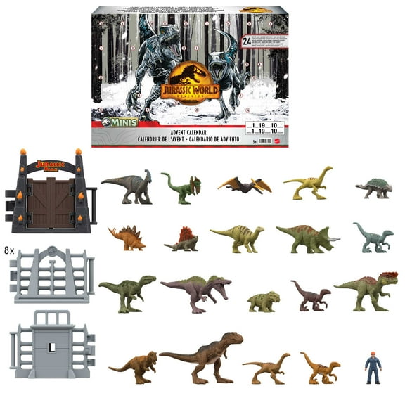 Jurassic World Dominion Holiday Advent Calendar with Mini Toys 3 Years & up