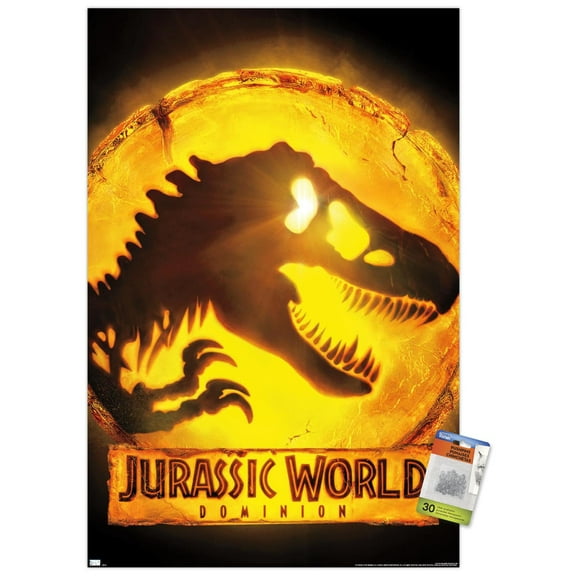 Jurassic World: Dominion - Logo One Sheet Wall Poster with Pushpins, 22.375" x 34"