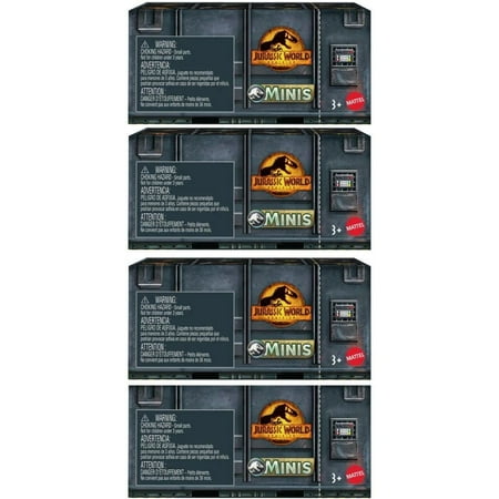 Jurassic World Dominion Minis Surprise Pack – Box of 4 Collectible Mini Dinosaurs | No Duplicates, 2? Figures – Ages 3+