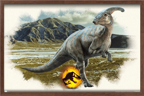 Jurassic World: Dominion - Parasaurolophus Focal Wall Poster, 14.725" x 22.375" Framed