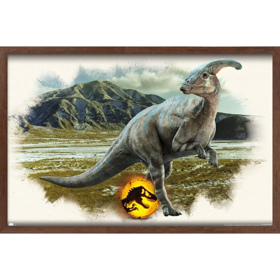 Jurassic World: Dominion - Parasaurolophus Focal Wall Poster, 22.375" x 34" Framed