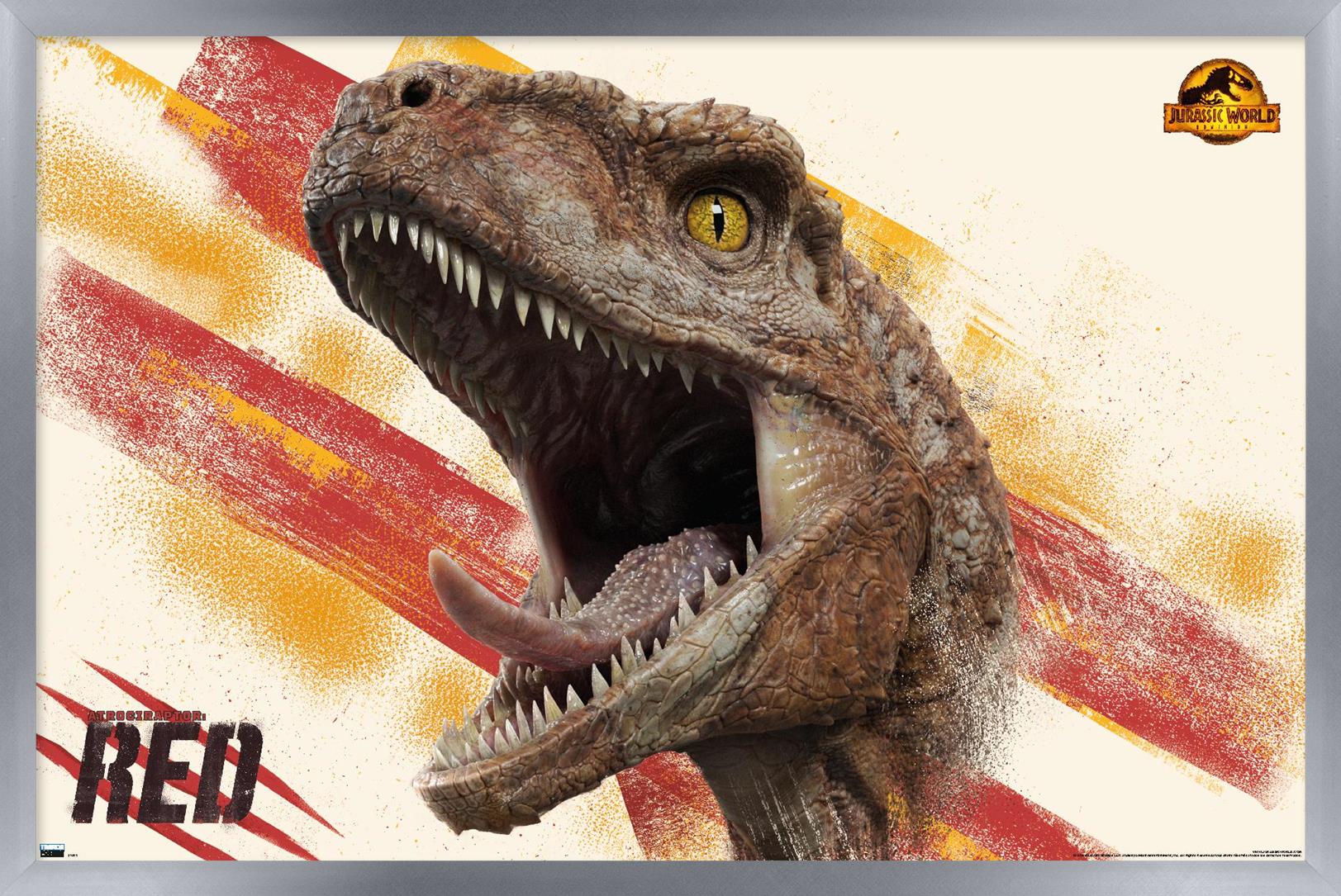 Jurassic World: Dominion - Red Wall Poster, 14.725" x 22.375" Framed