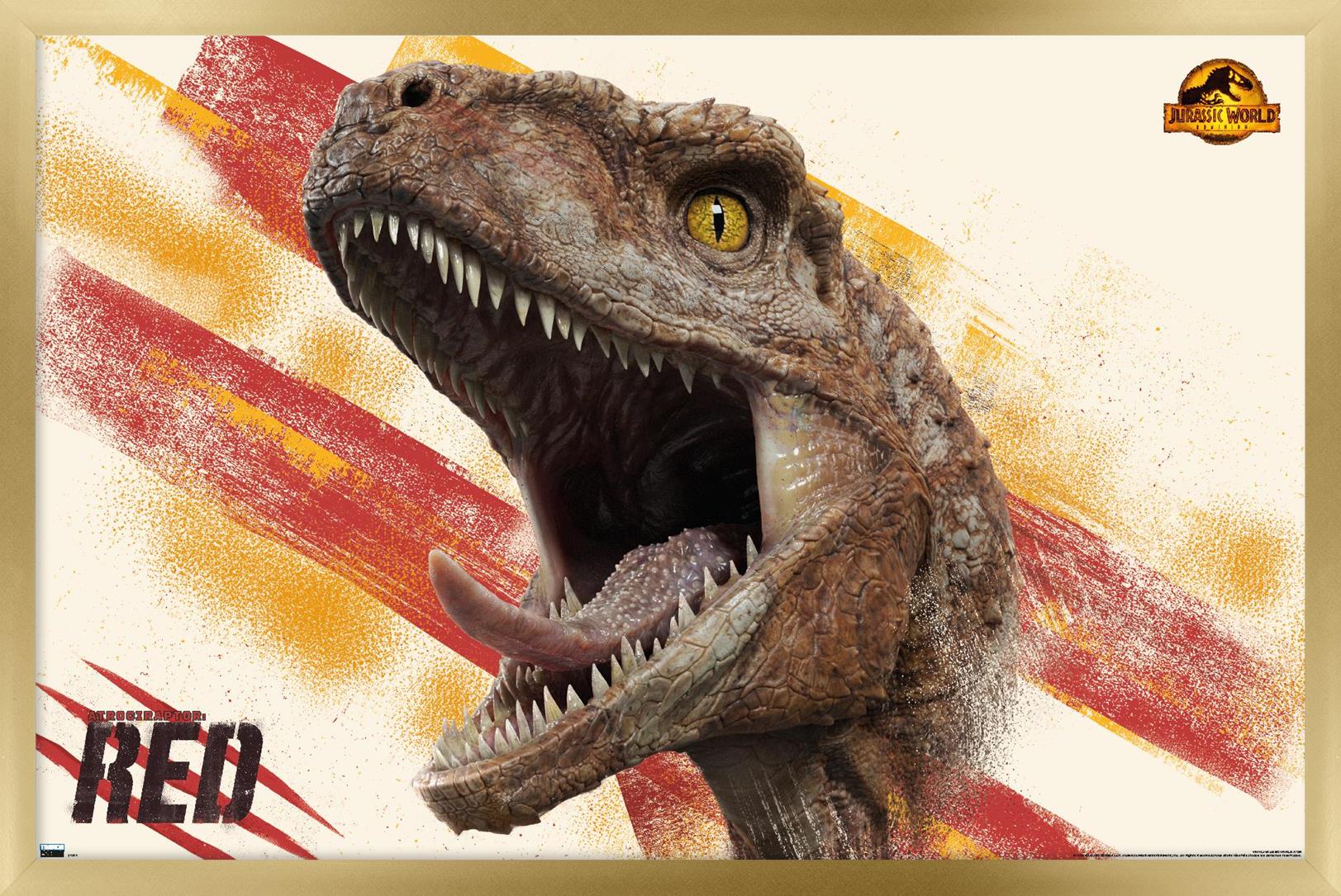 Jurassic World: Dominion - Red Wall Poster, 22.375" x 34" Framed