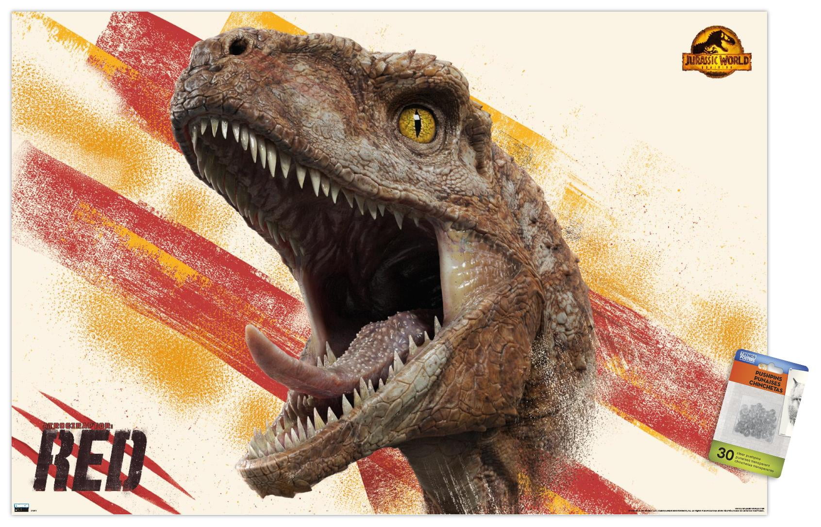 Jurassic World: Dominion - Red Wall Poster with Pushpins, 22.375" x 34"