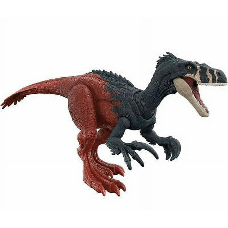 Mattel Jurassic World Dominion 4 Dinosaur Action Figures, Blue,  Dilophosaurus, 2 Roar Strikers Megaraptor and Pteranodon, Survival Instincts