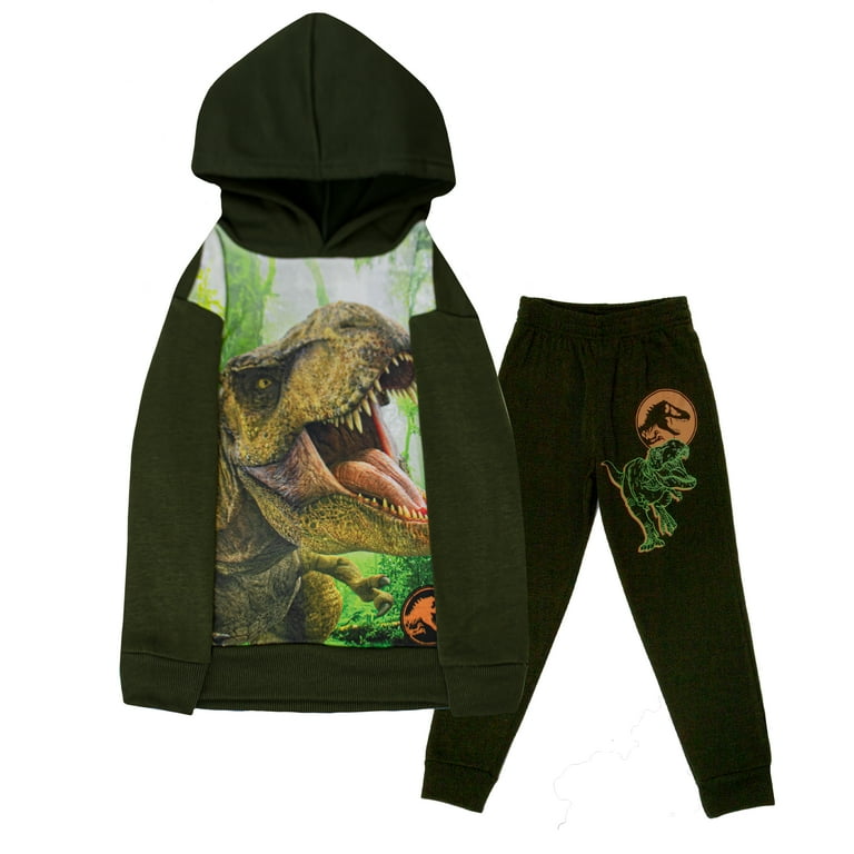 Jurassic World Dominion T-Rex Boys Sweater Sweatpants Pack Set