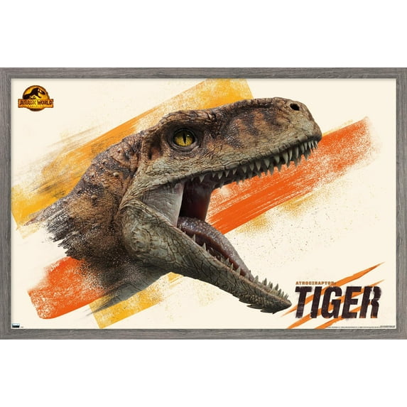 Jurassic World: Dominion - Tiger Wall Poster, 22.375" x 34" Framed