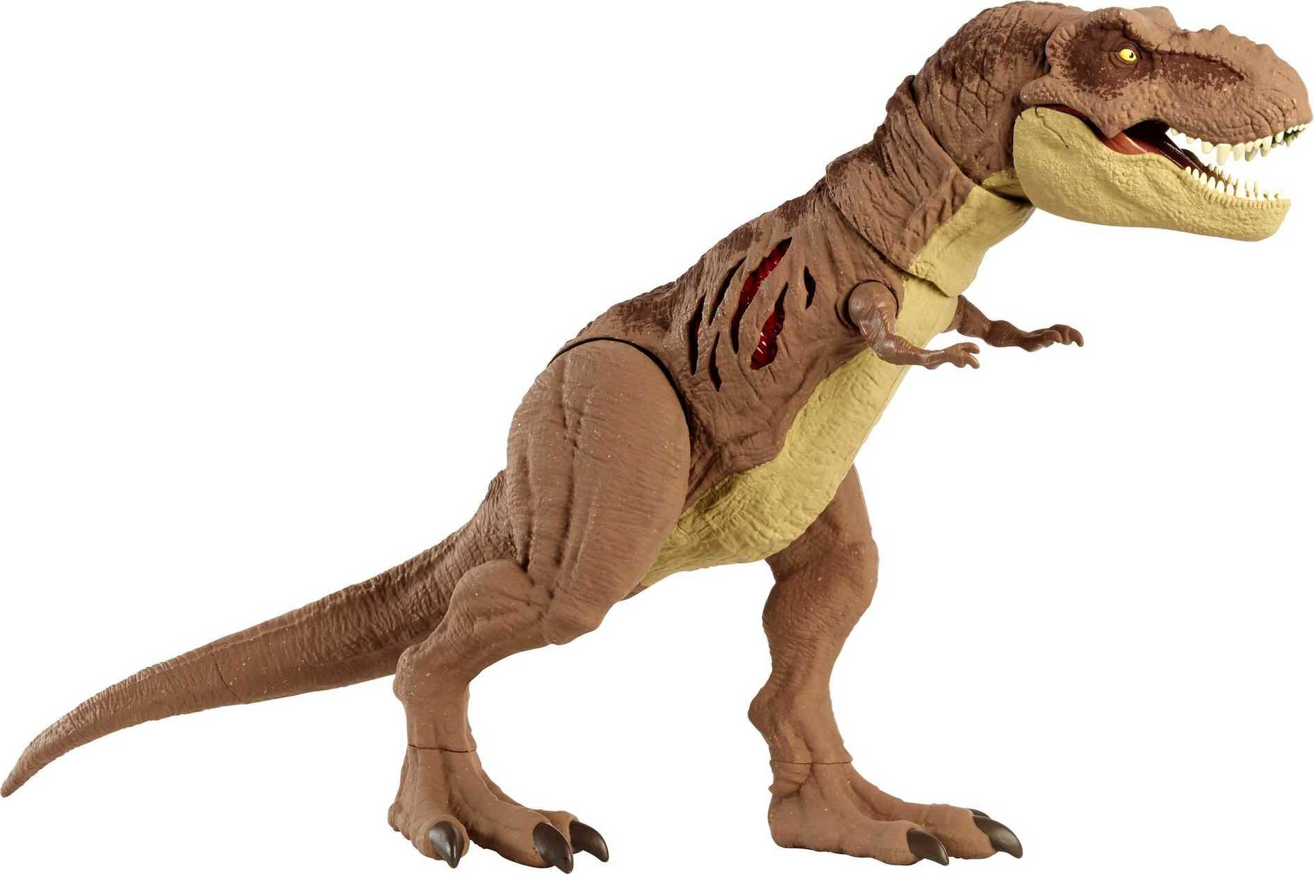 Jurassic World Extreme Damage Tyrannosaurus Rex Action Figure, Transforming Dinosaur Toy with Motion - image 1 of 6