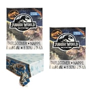 Jurassic World Fallen Kingdom Birthday Party Supplies Bundle includes Plastic Table Covers - 2 Pack