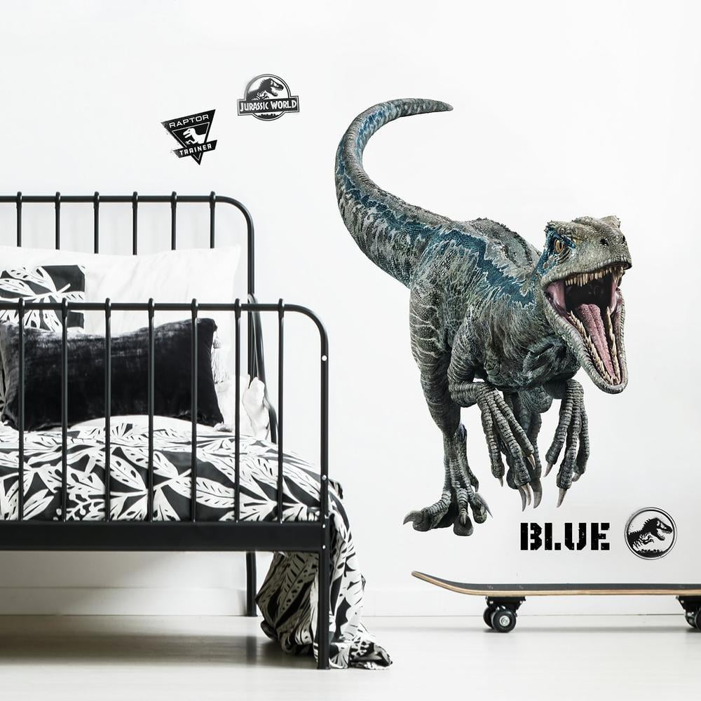 Jurassic World Blue Velociraptor Giant Wall Decal for Kids