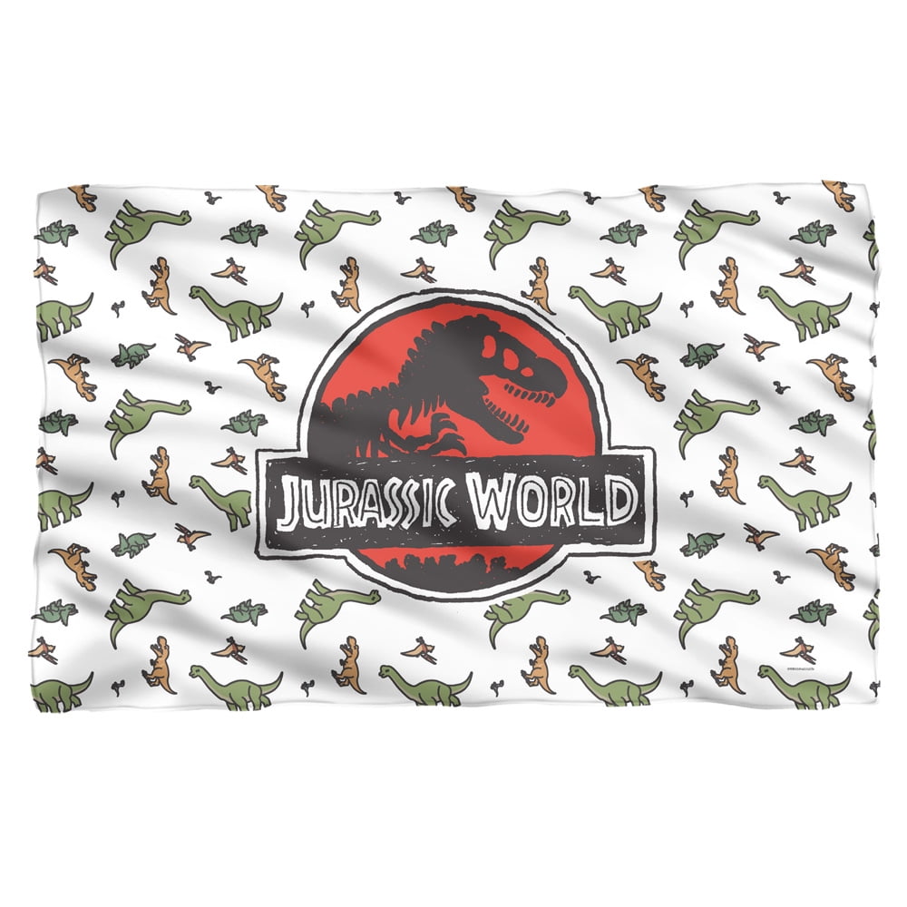 Jurassic World Fallen Kingdom Dino Sketch Pattern Fleece Blanket 36' x 58'