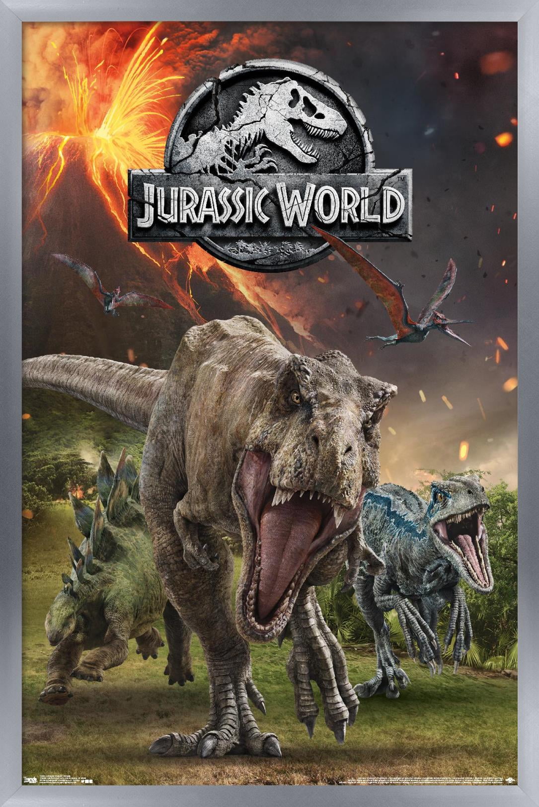Jurassic World: Fallen Kingdom - Group Wall Poster, 22.375" x 34", Framed