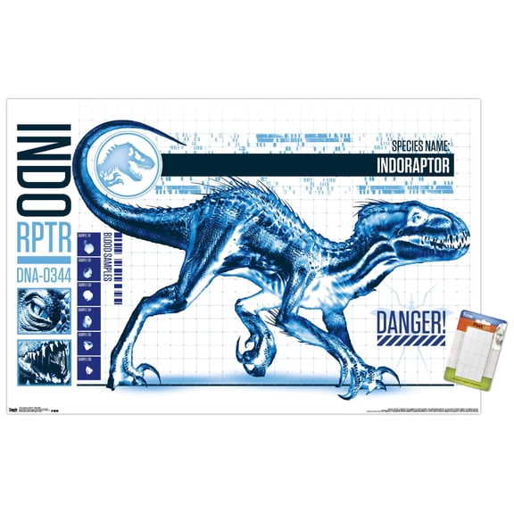Jurassic World: Fallen Kingdom - Indo-Raptor Wall Poster, 22.375" x 34"
