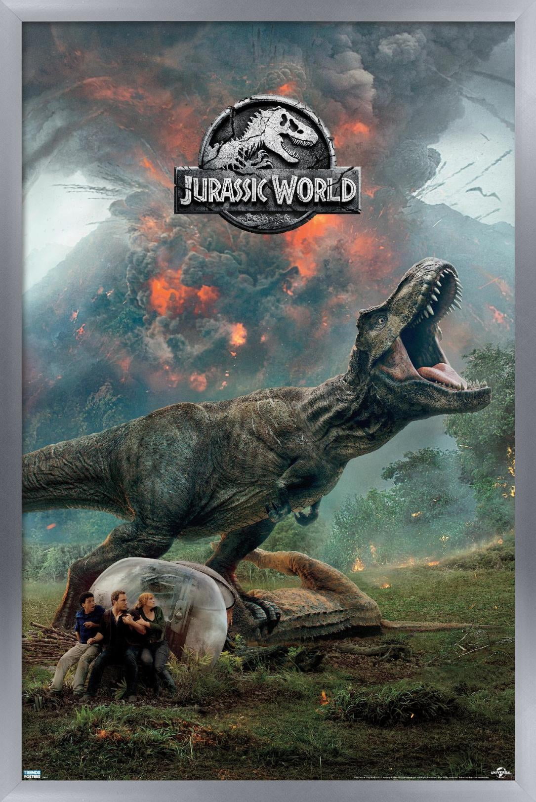 Jurassic World: Fallen Kingdom - Volcano Wall Poster, 22.375" x 34", Framed