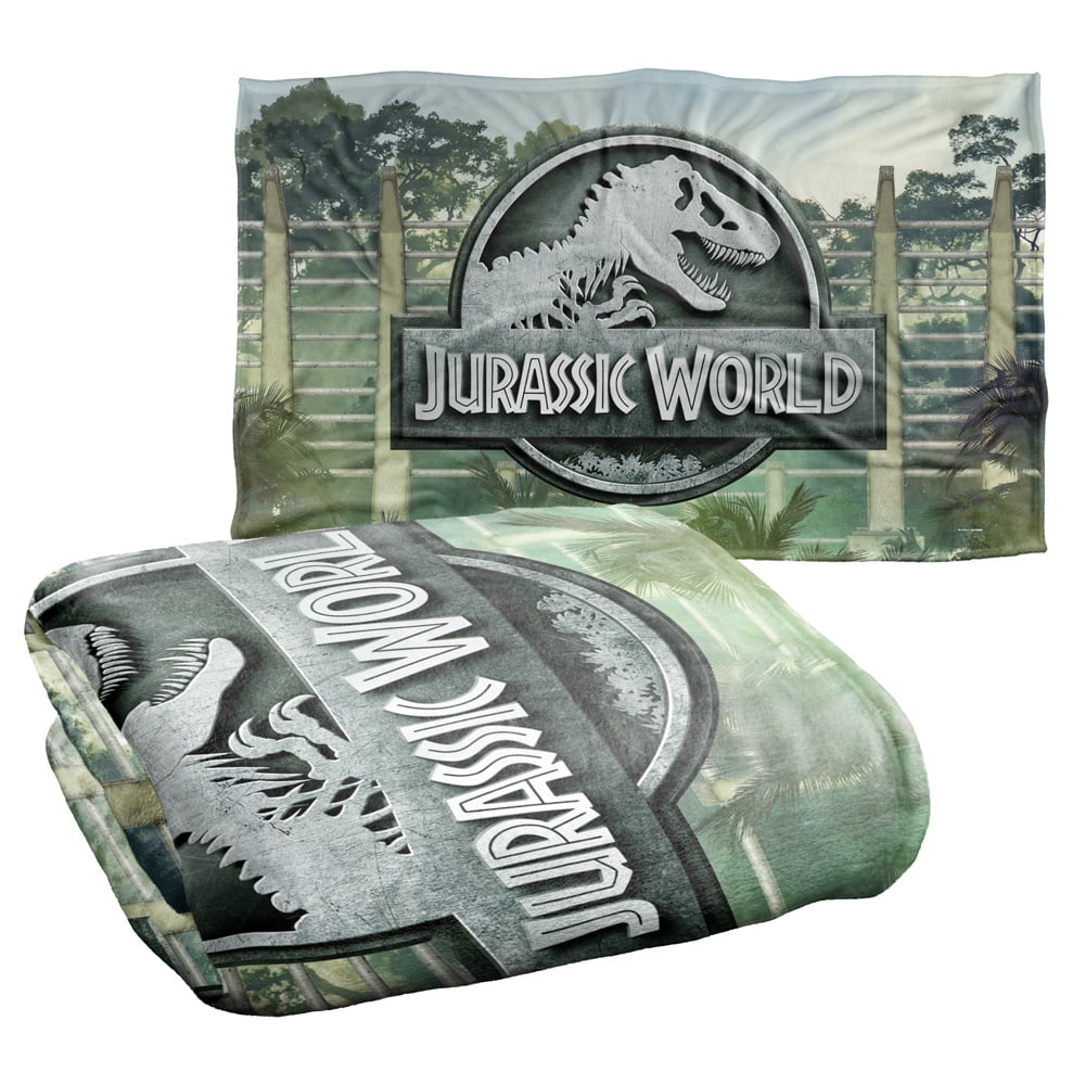 Jurassic World Fence Logo Silky Touch Super Soft Throw Blanket 36" x 58"