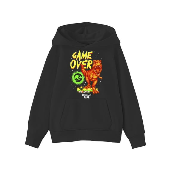 Jurassic World Game Over Boys Apparel, Graphic Long Sleeve Hoodie, Sizes 4-18 (Little Boys & Big Boys)