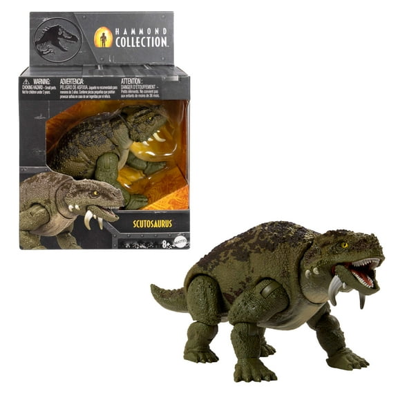 Jurassic World Hammond Collection Scutosaurus Dinosaur Action Figure with 14 Articulations