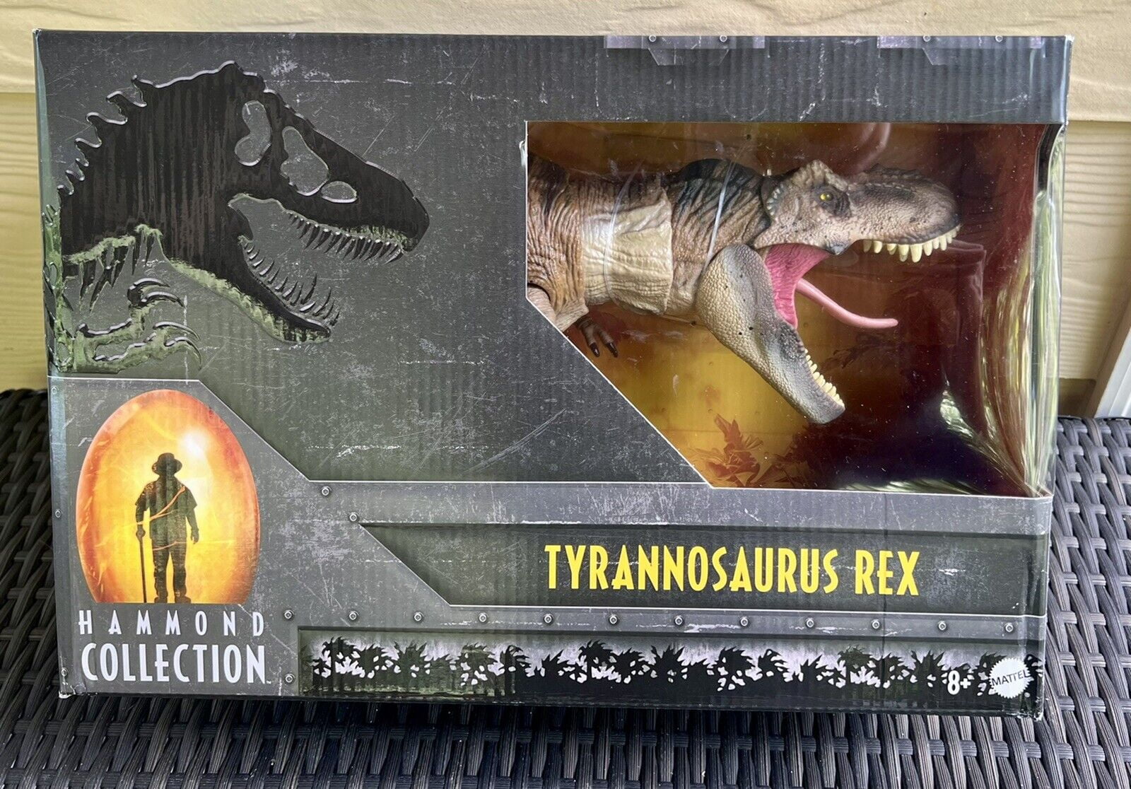 Mattel Jurassic World Mattel Jurassic Park Hammond Collection T Rex,  Tyrannosaurus Rex Collector 24-in Dinosaur Figure, Deluxe Articulation