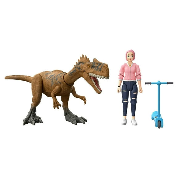 Jurassic World Human & Dino Pack Brooklynn & Monolophosaurus Figures, 4 Year Olds & Up