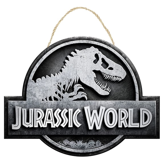 Jurassic World Into the Wild Sign - 15" x 12" x 1" (Pack of 12) - Innovative & Fun Design - Perfect for Wild Explorer Kids Parties & Room Decoration
