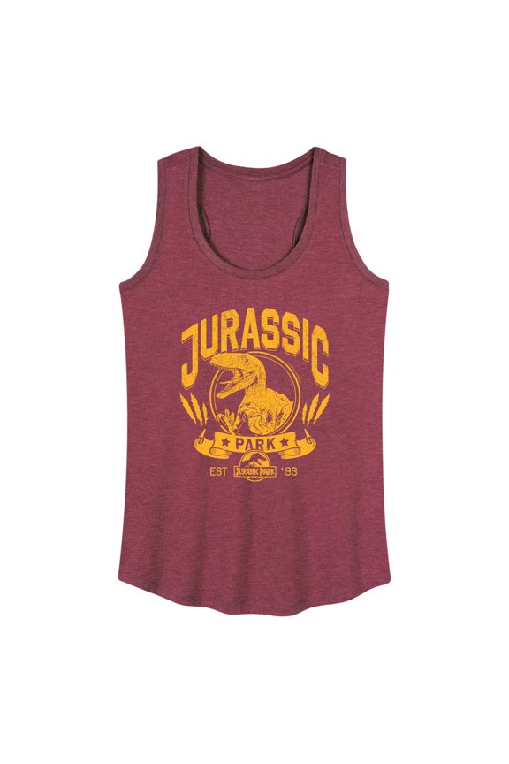 - Jurassic Park Collegiate - Women's Racerback Graphic Tank