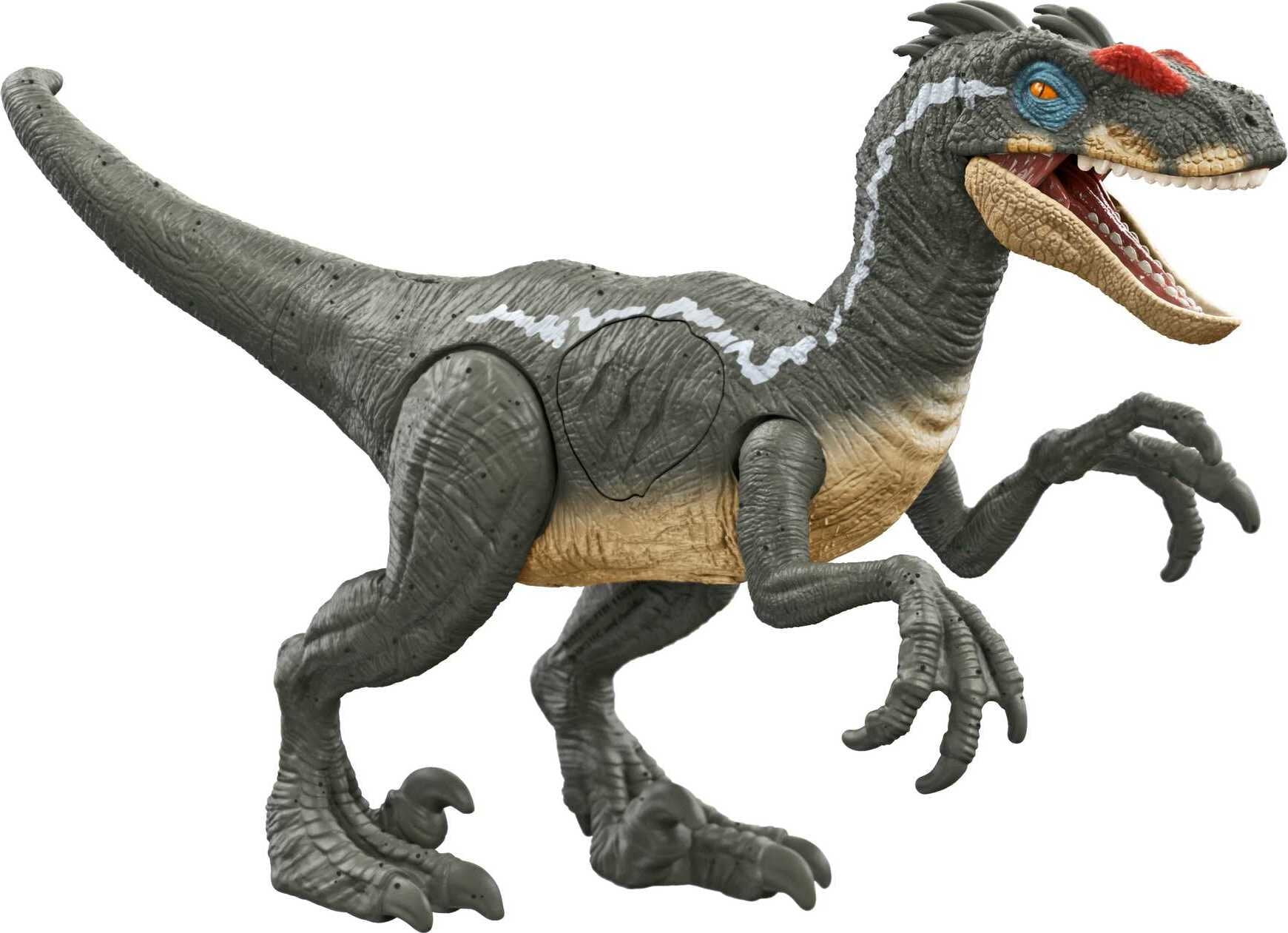 Jurassic World Jurassic Park III Dinosaur Toy Epic Attack Velociraptor  Figure, Chomp & Roar Action 