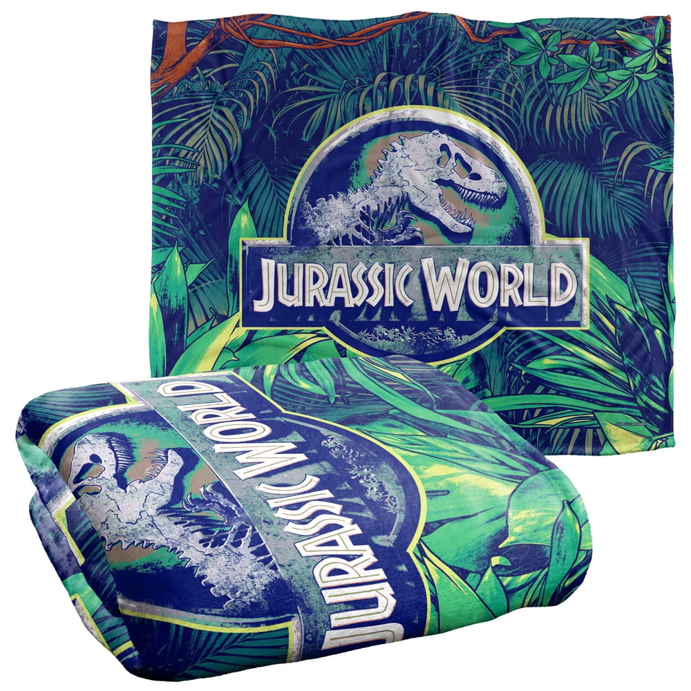 Jurassic World Jurassic World Jungle Logo Officially Licensed Silky Touch Super Soft Throw Blanket 50' x 60'