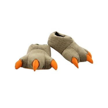 Jurassic World Kids Dinosaur 3-D Claw Feet Plush Slippers JPF222Y