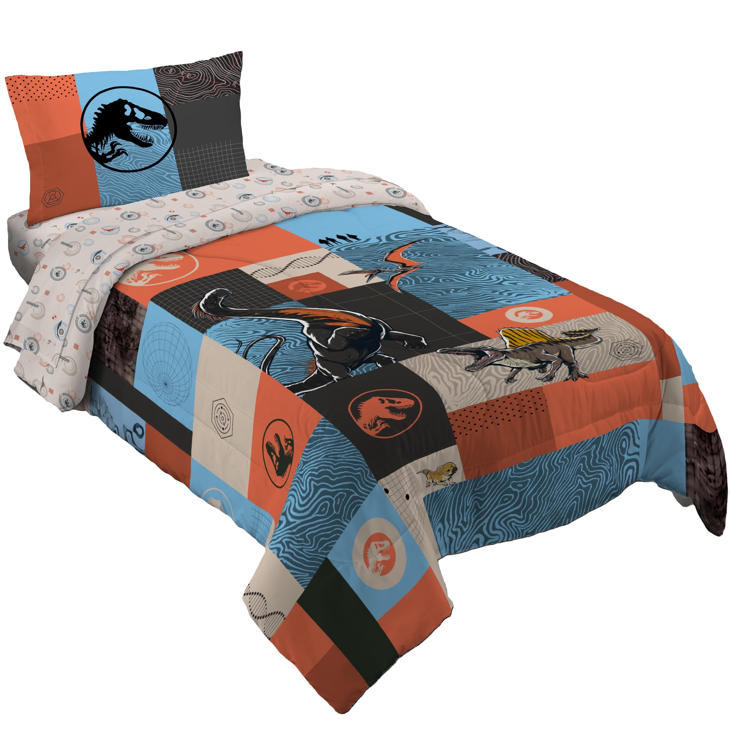 Jurassic World Kids Full Bed in a Bag, 5Pc Bedding Set, Comforter and Sheets