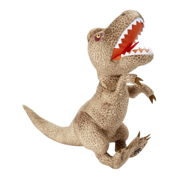 Jurassic World Kids T-Rex Bedding Plush Cuddle and Decorative Pillow Buddy, Brown