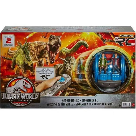 Jurassic World Legacy Collection Gyrosphere R/C with Claire Dearing & Owen Grady Remote Control Vehicle & 2 Figures